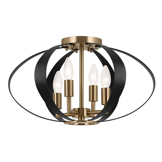 Cecil 17.75" 4-Light Oval Flush Mount