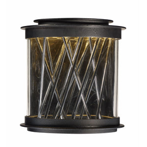 Bedazzle Outdoor Wall Light Texture Ebony / Polished Chrome