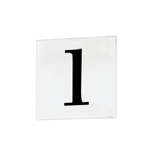 4" Square Tile Number 1 (Serif)