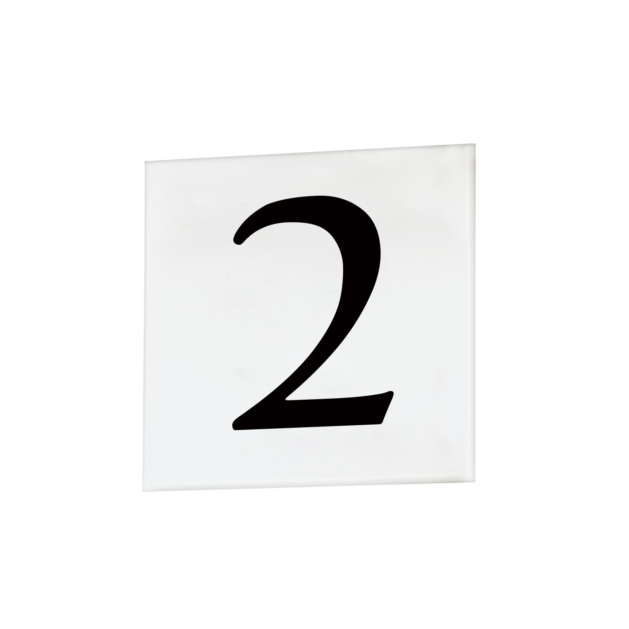 4" Square Tile Number 2 (Serif)