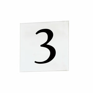 4" Square Tile Number 3 (Serif)