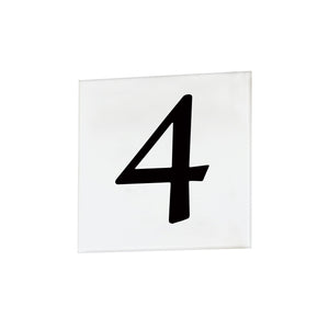 4" Square Tile Number 4 (Serif)