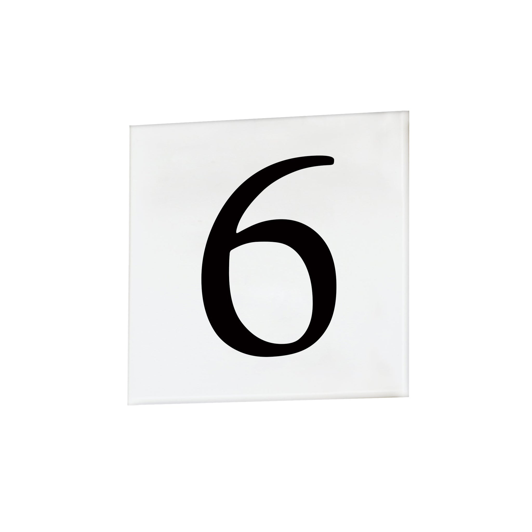 4" Square Tile Number 6/9 (Serif)