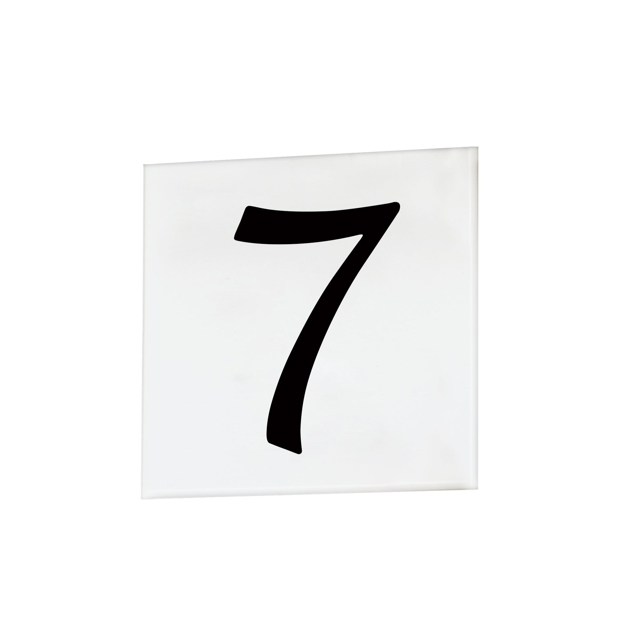4" Square Tile Number 7 (Serif)