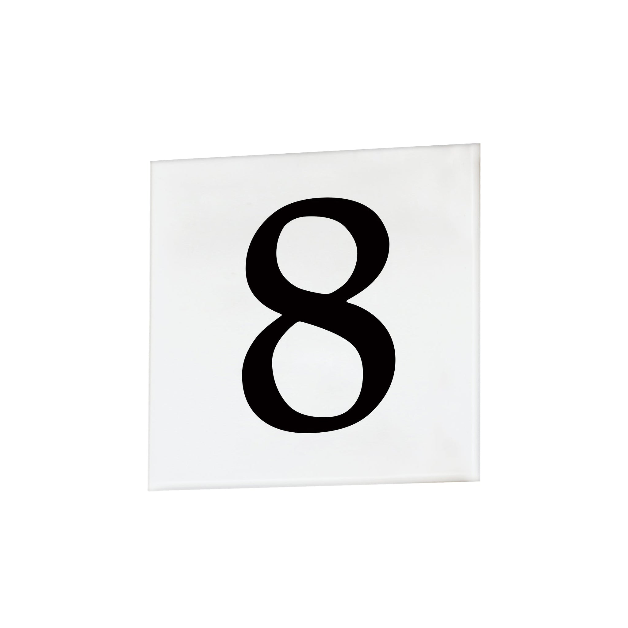 4" Square Tile Number 8 (Serif)