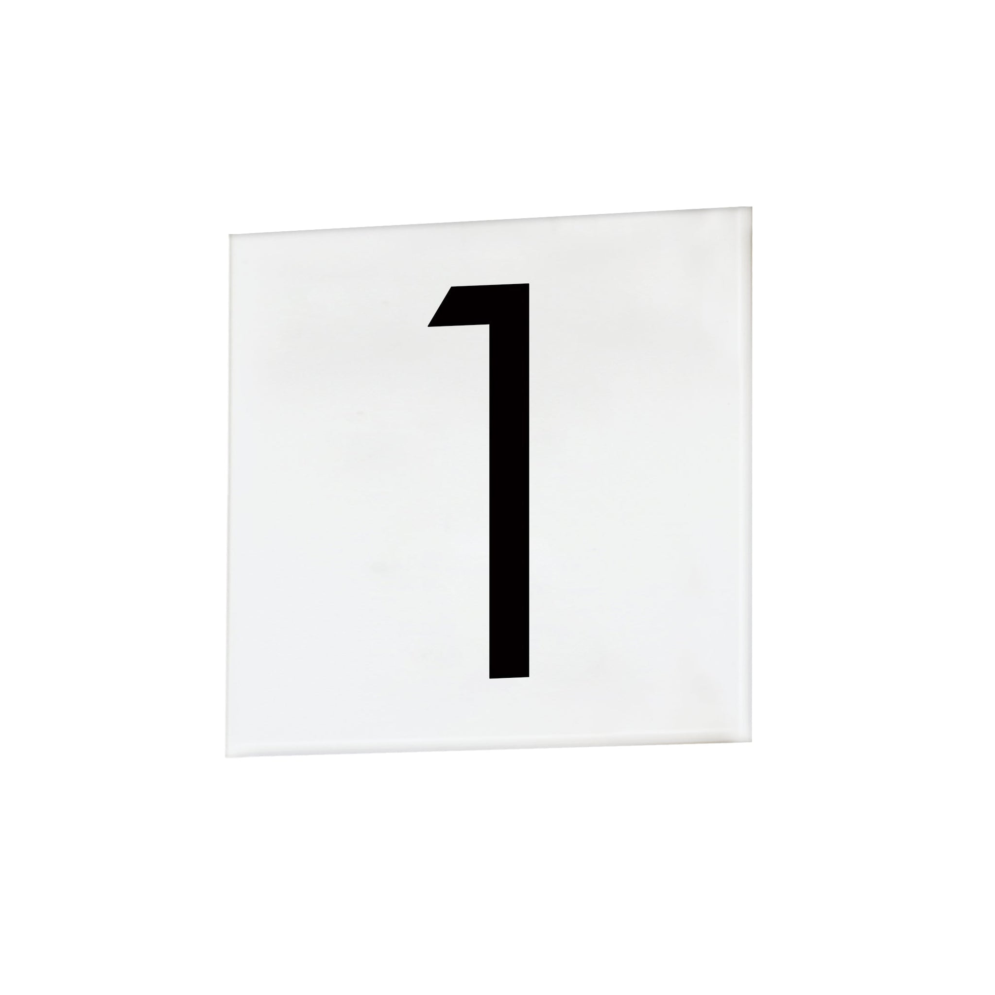 4" Square Tile Number 1 (Sans Serif)