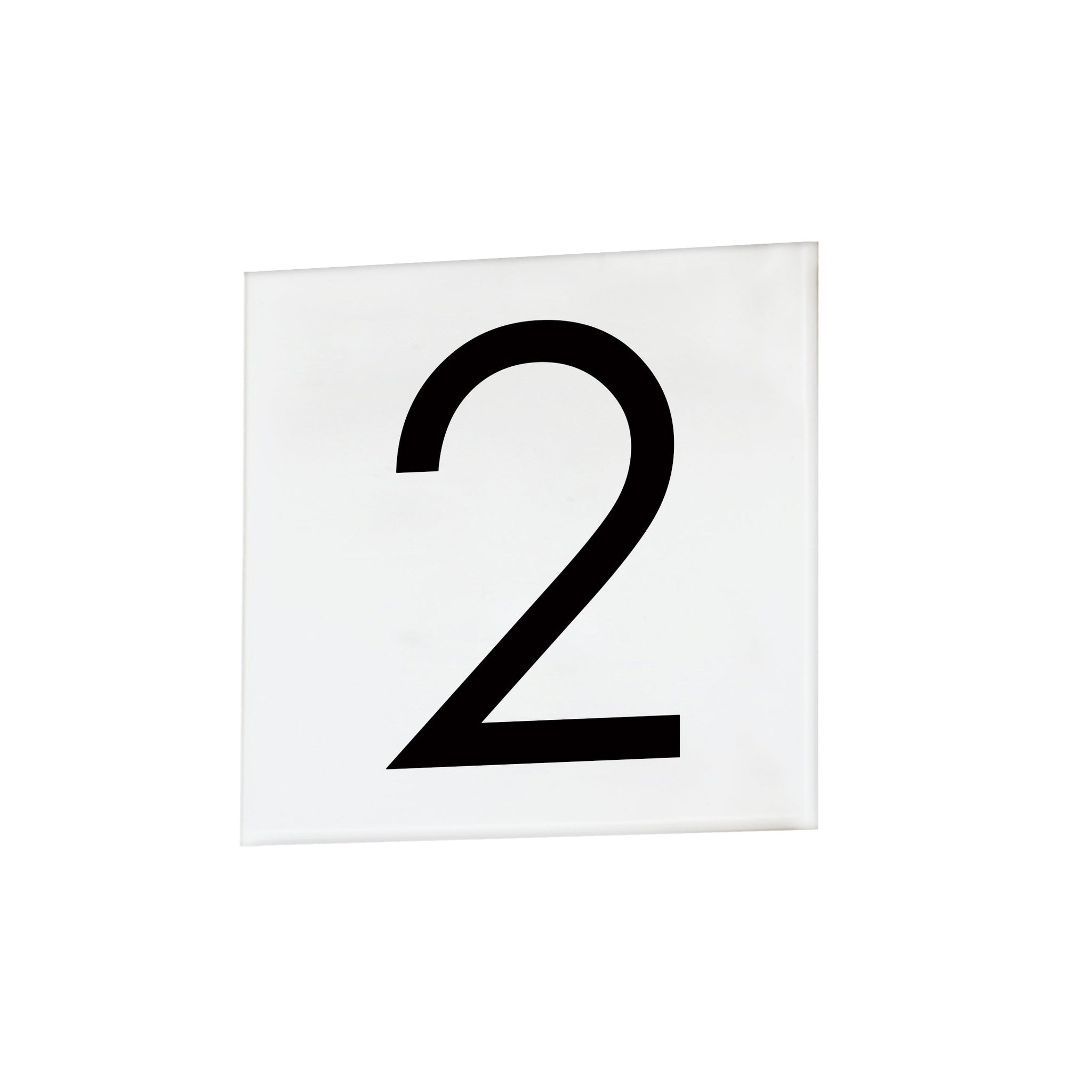 4" Square Tile Number 2 (Sans Serif)