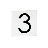 4" Square Tile Number 3 (Sans Serif)