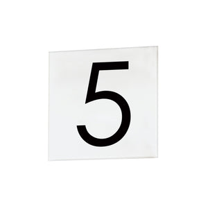 4" Square Tile Number 5 (Sans Serif)