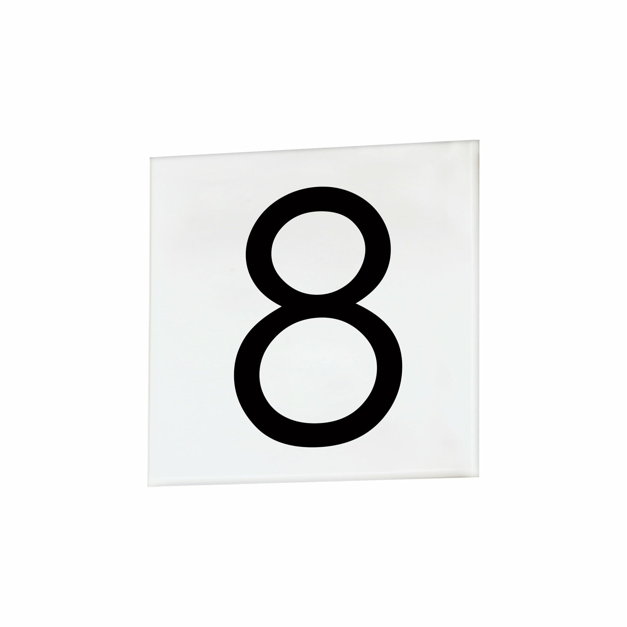 4" Square Tile Number 8 (Sans Serif)