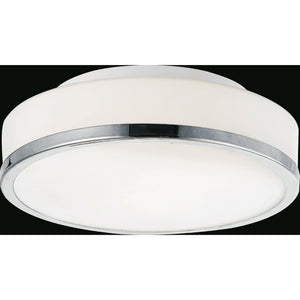 Frosted Flush Mount Satin Nickel