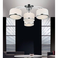 Frosted Semi Flush Mount