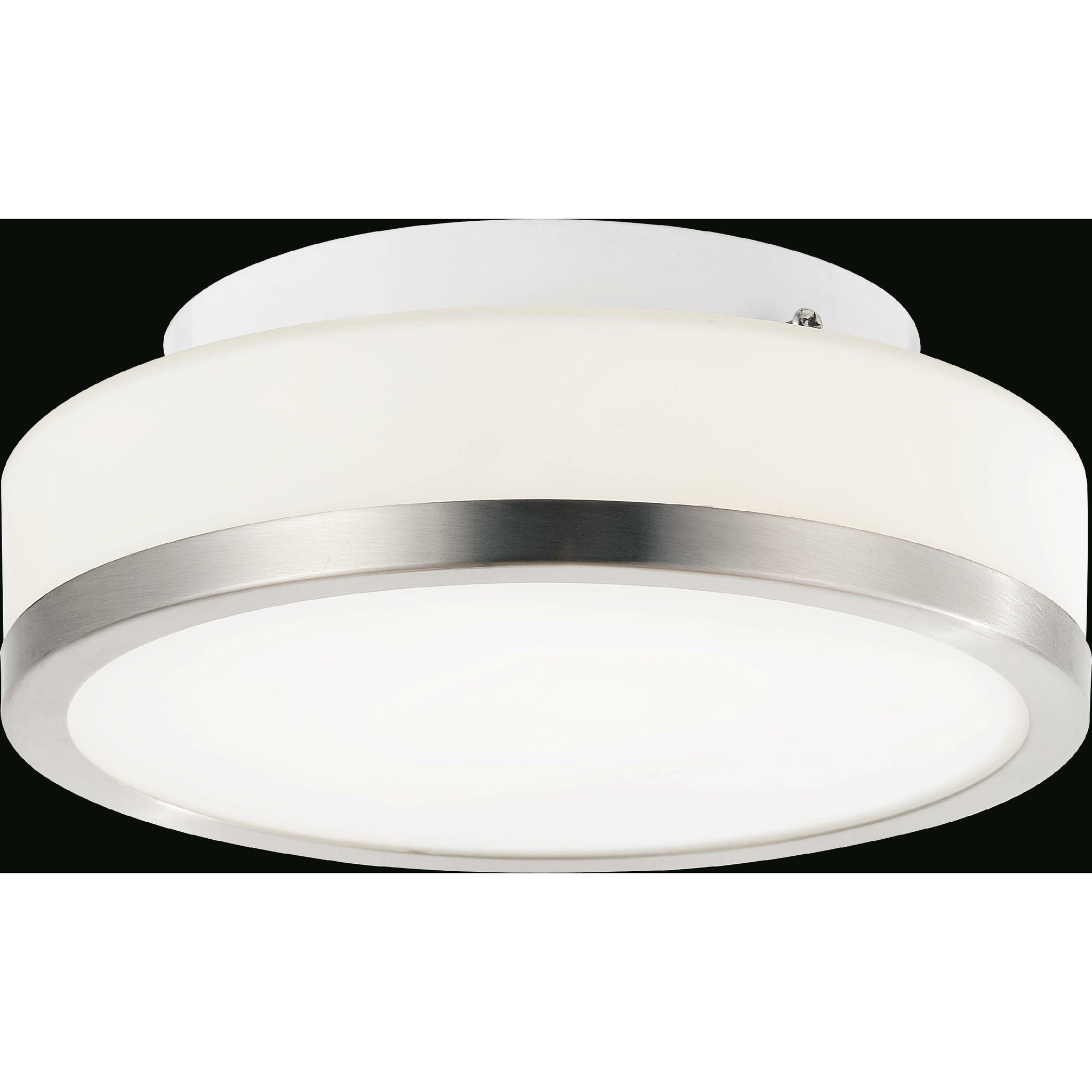 Frosted Flush Mount Satin Nickel