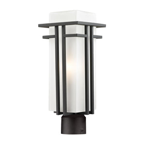 Abbey Post Light Outdoor Rubbed Bronze | Round
