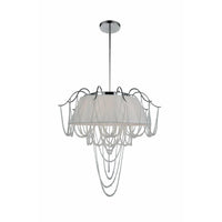 Draped 5-Light Drum Shade Chandelier