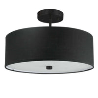 Everly 3 Light 14.25 Inch Semi-Flush Mount