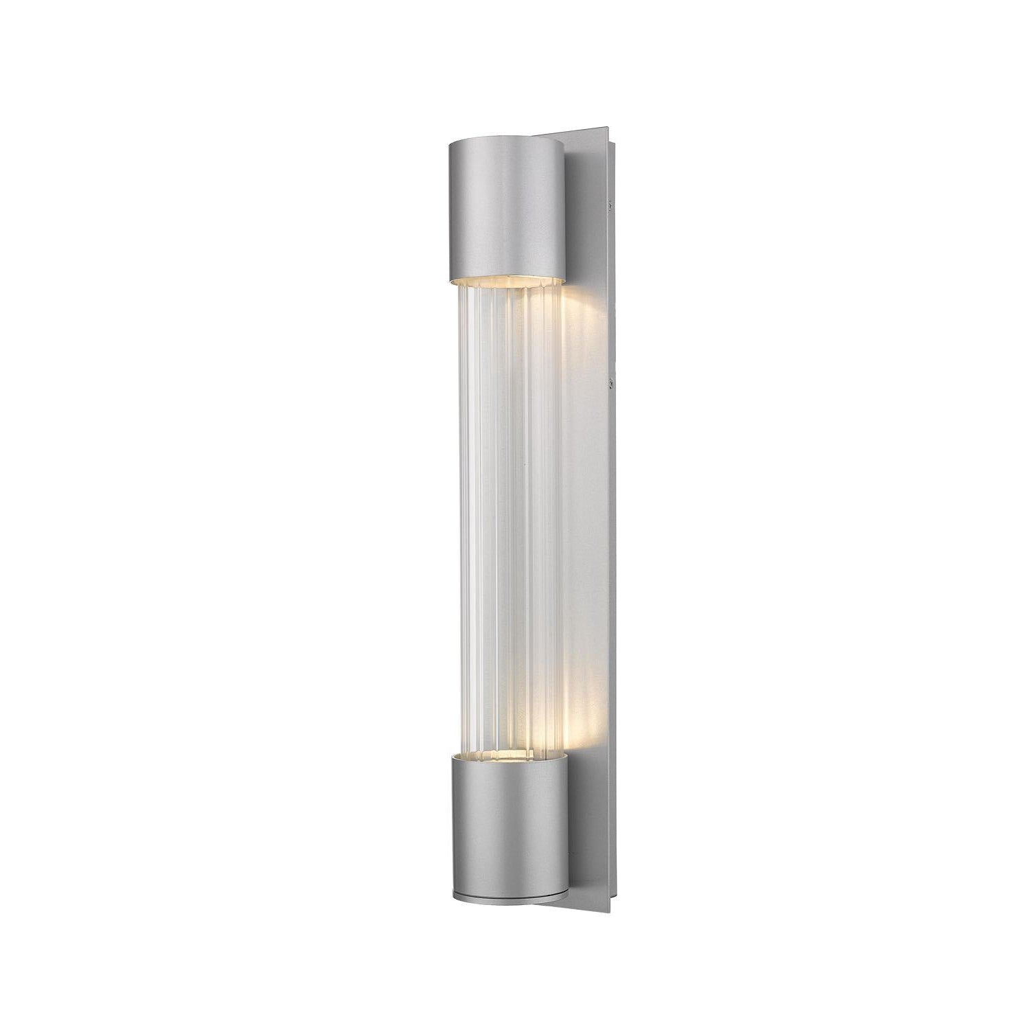 Striate Outdoor Wall Light Silver