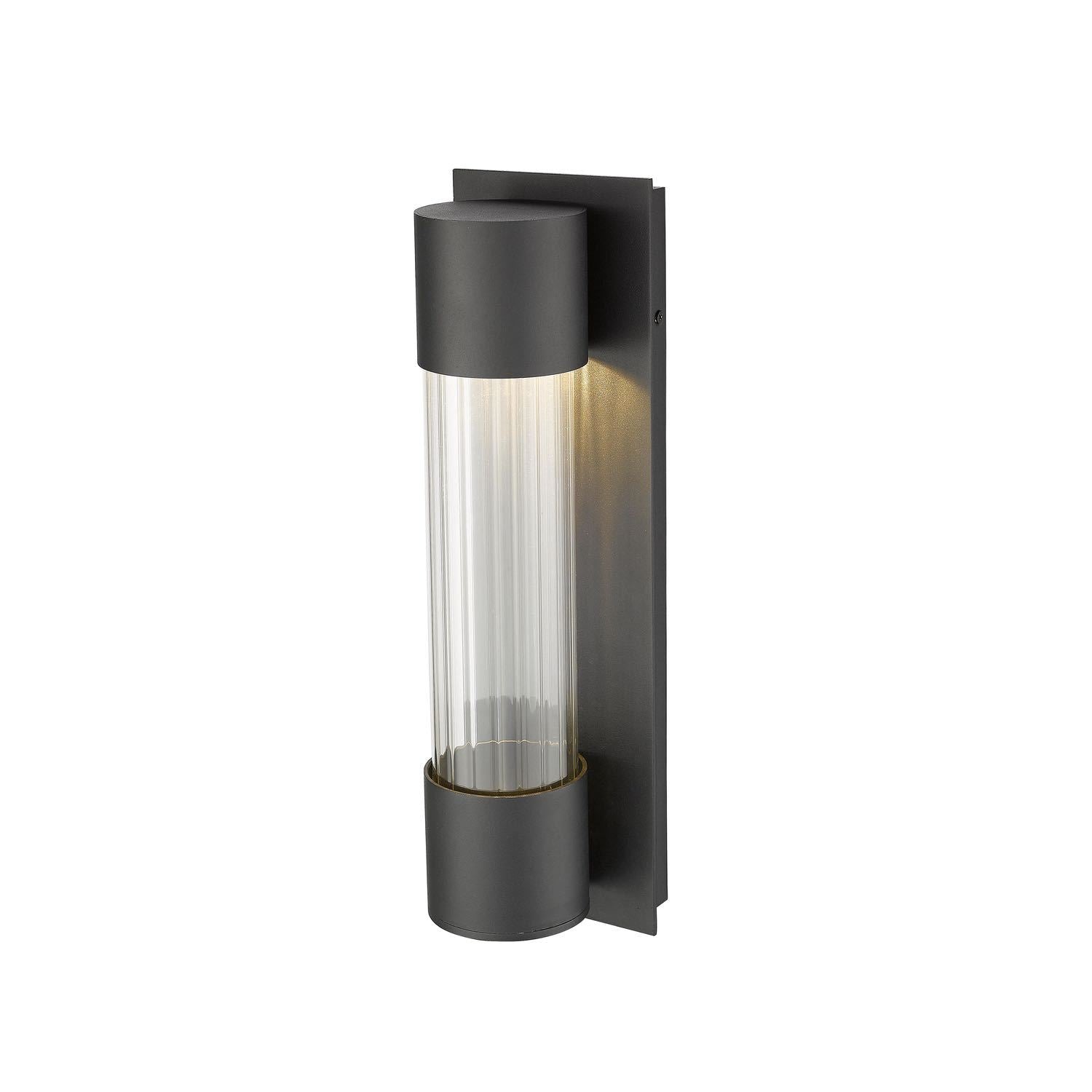 Striate Outdoor Wall Light Black