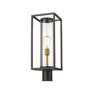 Dunbroch Post Light Deep Bronze + Outdoor Brass