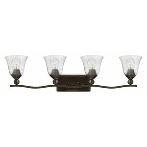 Bolla Vanity Light Olde Bronze with Clear Seedy glass