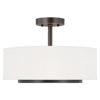 Nance Two Light Semi-Flush Convertible Pendant