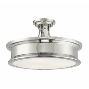 Watkins Semi Flush Mount Polished Nickel