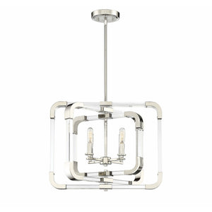 Rotterdam Semi Flush Mount Polished Nickel