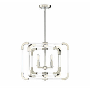 Rotterdam Semi Flush Mount Polished Nickel