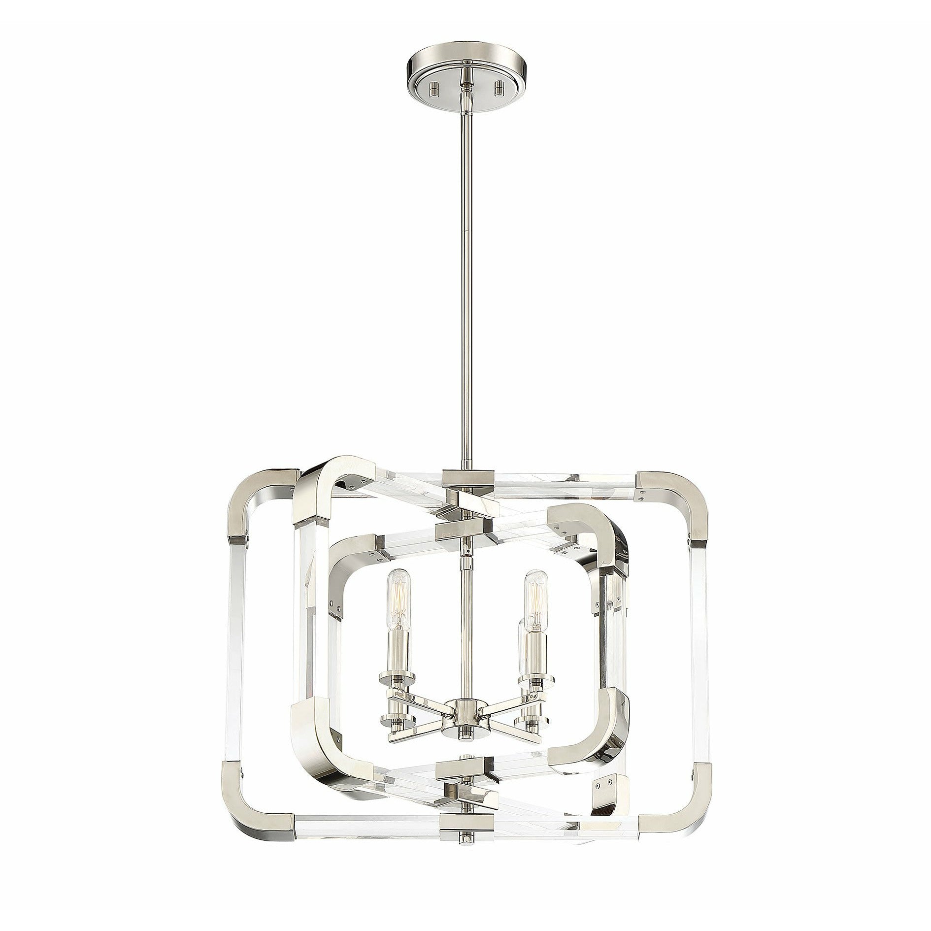 Rotterdam Semi Flush Mount Polished Nickel