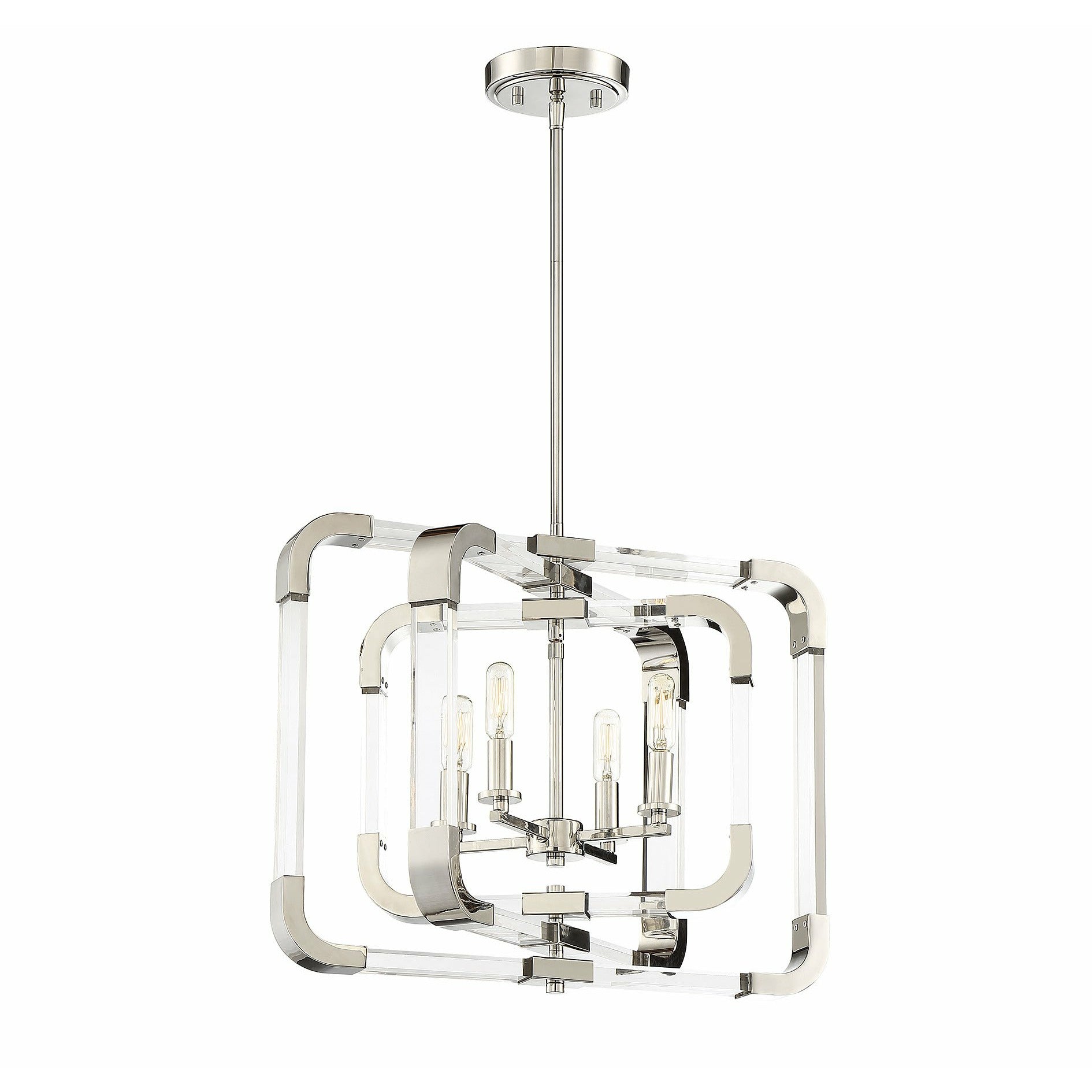 Rotterdam Semi Flush Mount Polished Nickel