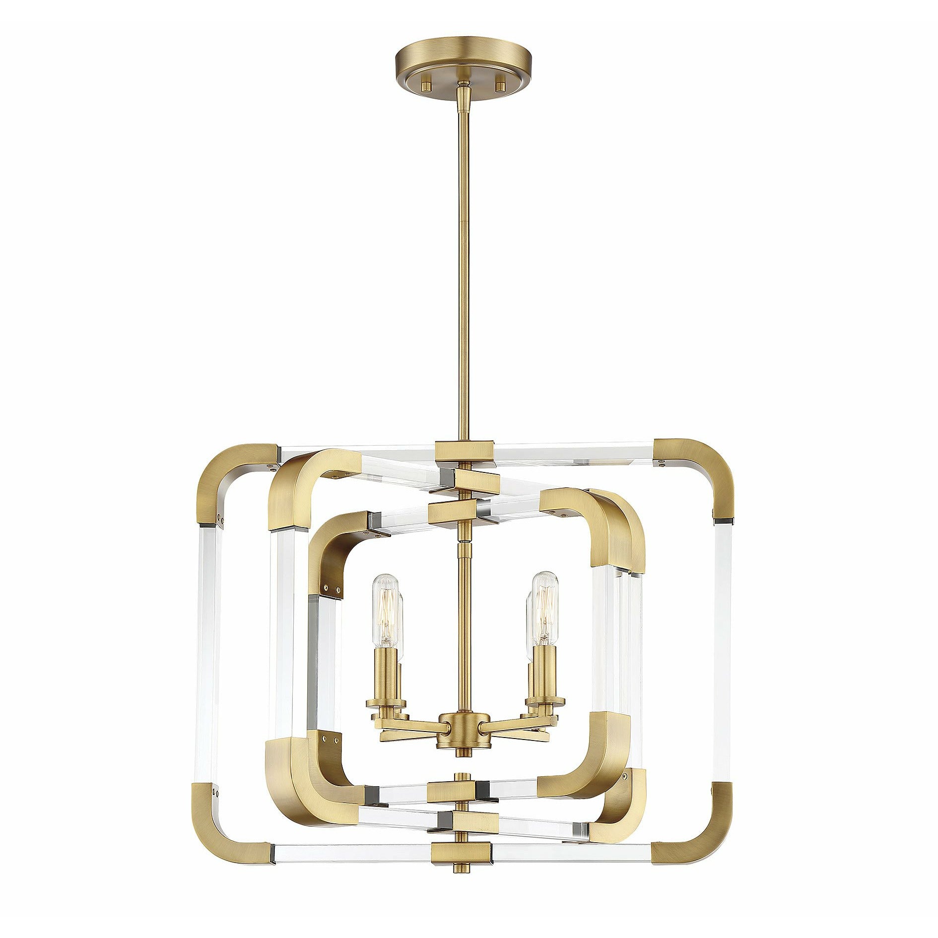 Rotterdam Semi Flush Mount Warm Brass