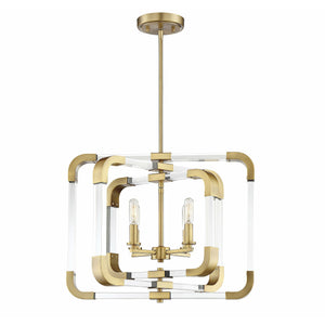 Rotterdam Semi Flush Mount Warm Brass