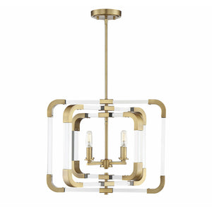 Rotterdam Semi Flush Mount Warm Brass