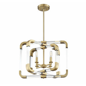 Rotterdam Semi Flush Mount Warm Brass