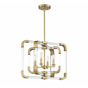 Rotterdam Semi Flush Mount Warm Brass