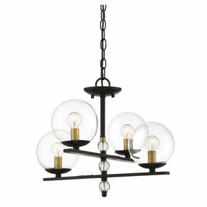 Granville Semi Flush Mount English Bronze & Warm Brass