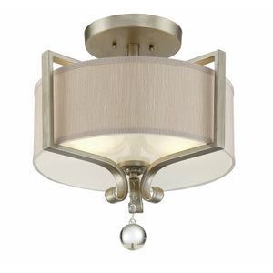 Rosendal Semi Flush Mount Silver Sparkle