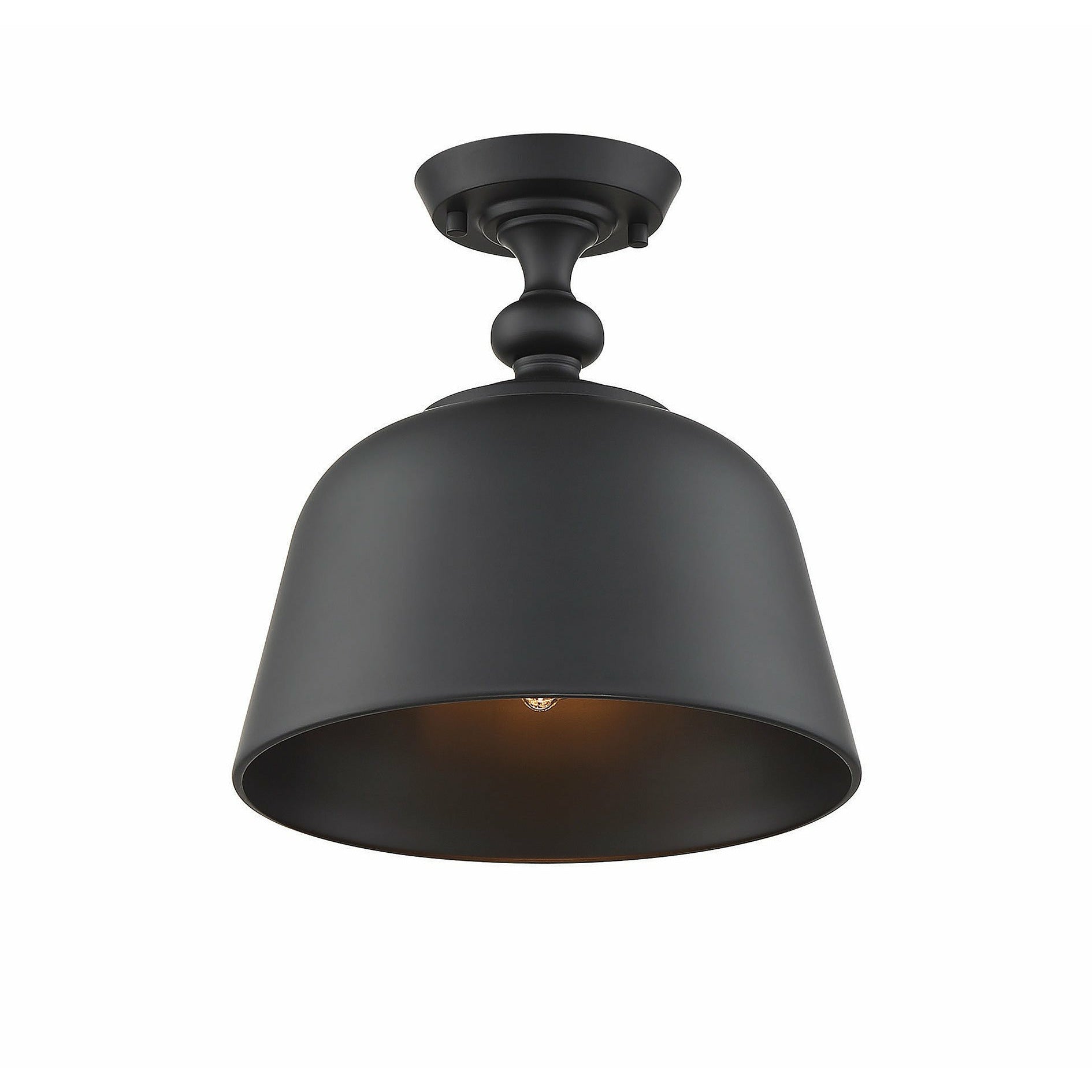 Berg Semi Flush Mount Matte Black