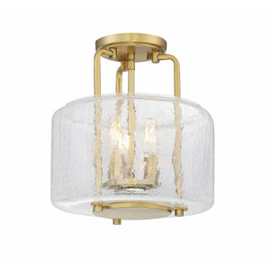 Avalon Semi Flush Mount Warm Brass