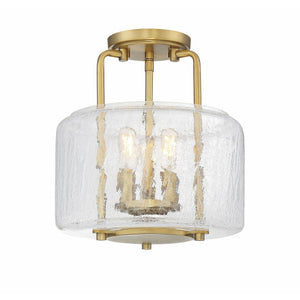 Avalon Semi Flush Mount Warm Brass