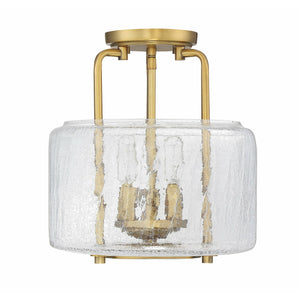 Avalon Semi Flush Mount Warm Brass