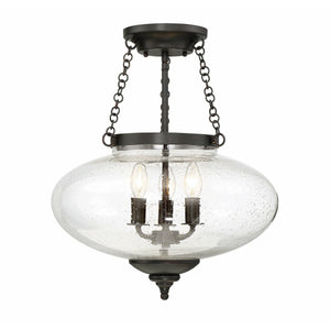 Lowry Semi Flush Mount English Bronze