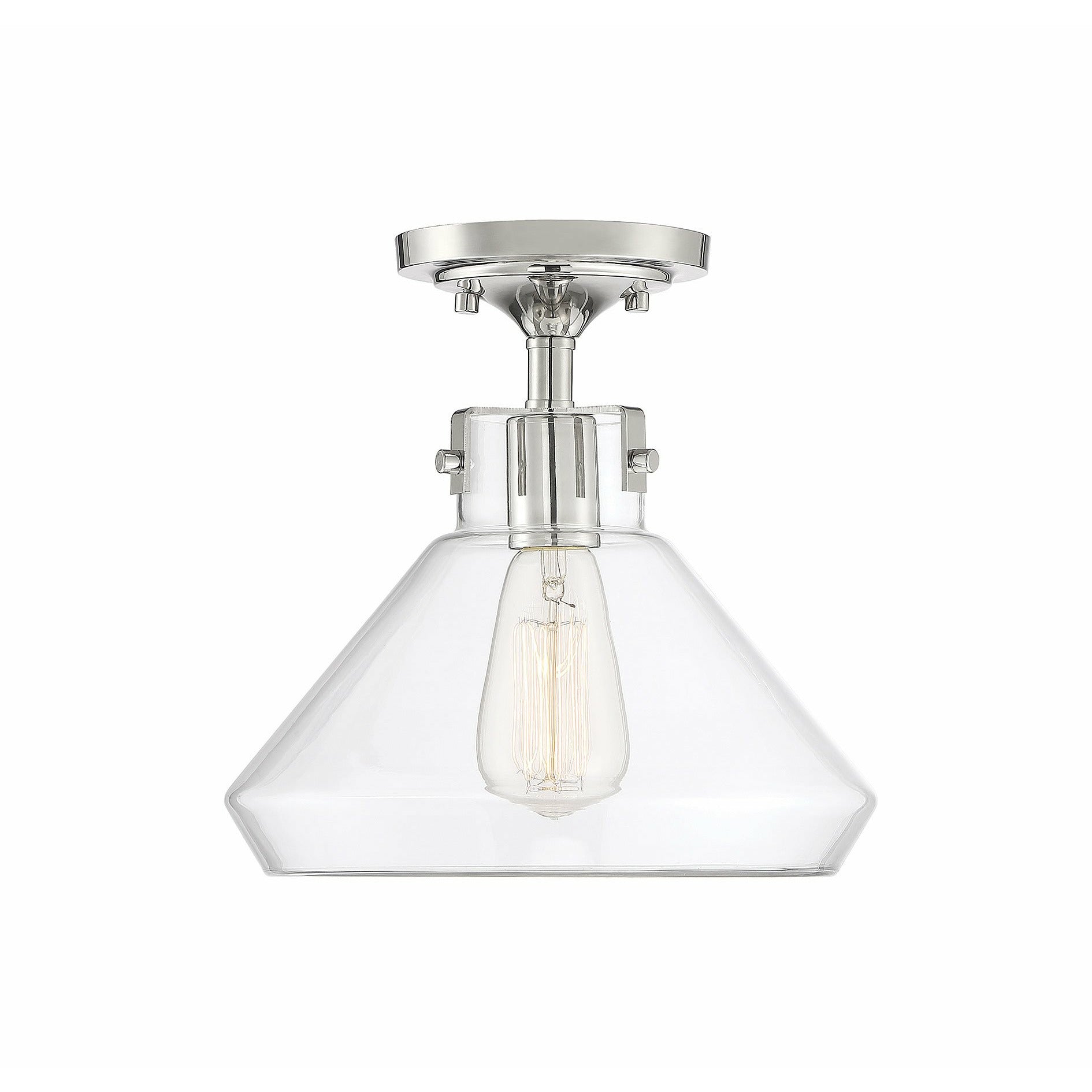 Walpole Semi Flush Mount Polished Nickel