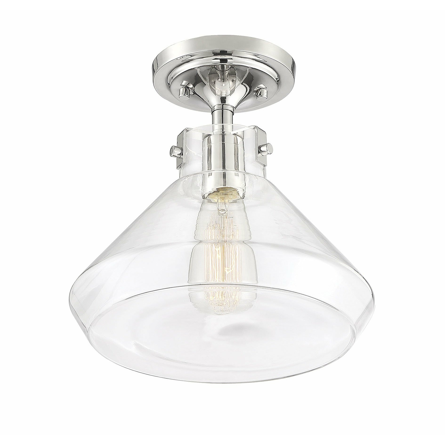 Walpole Semi Flush Mount Polished Nickel