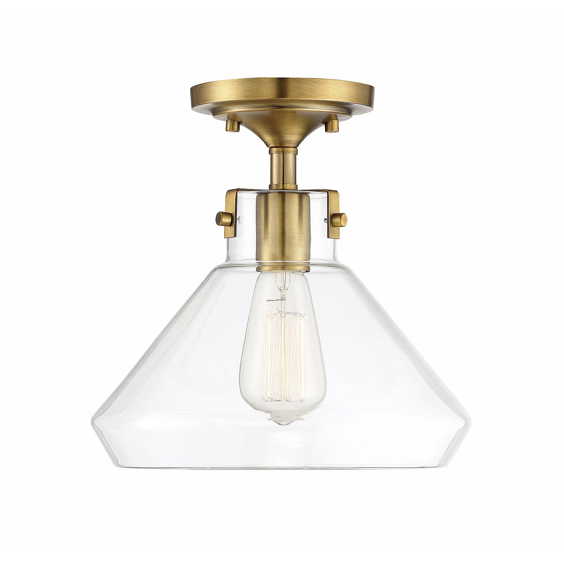 Walpole Semi Flush Mount Warm Brass