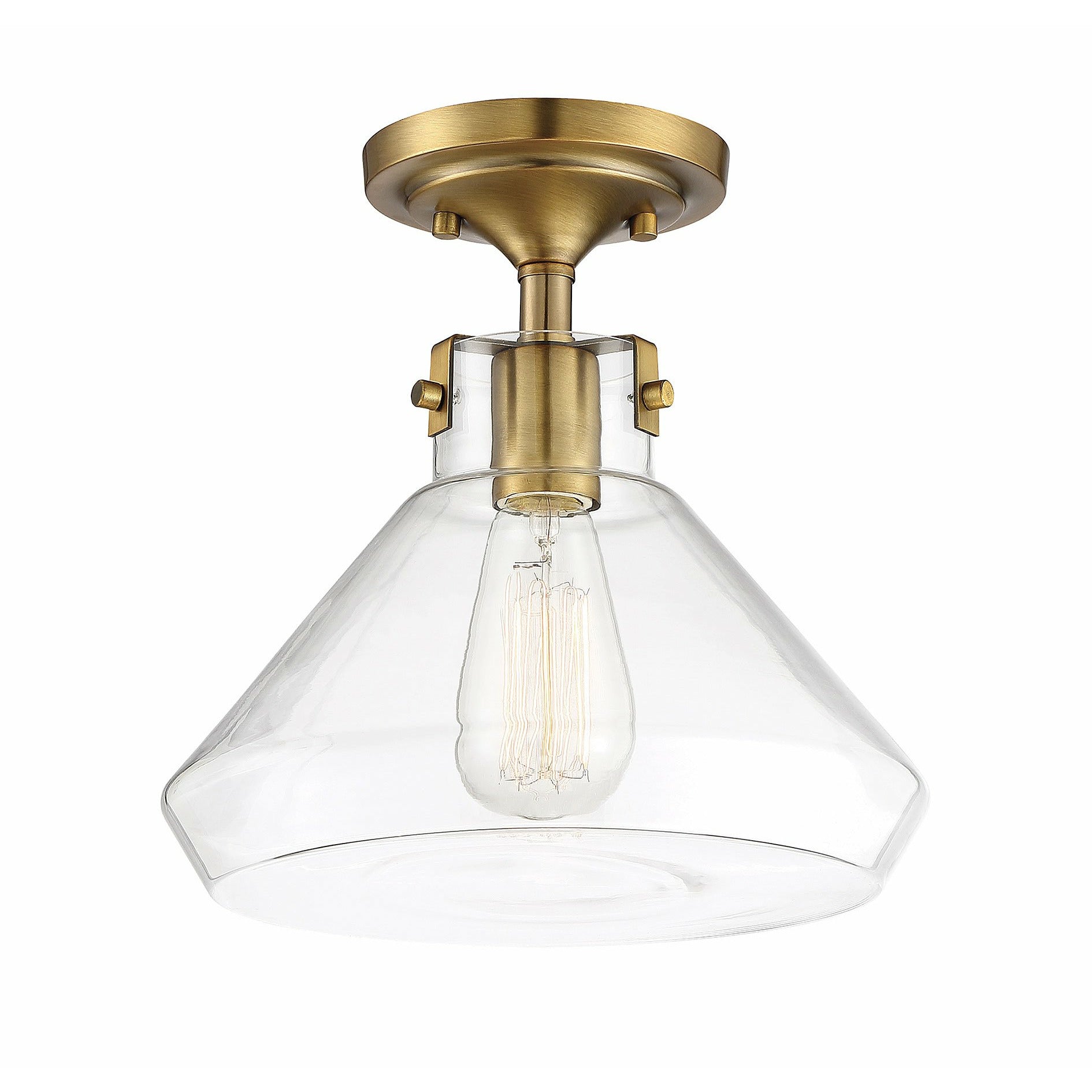 Walpole Semi Flush Mount Warm Brass