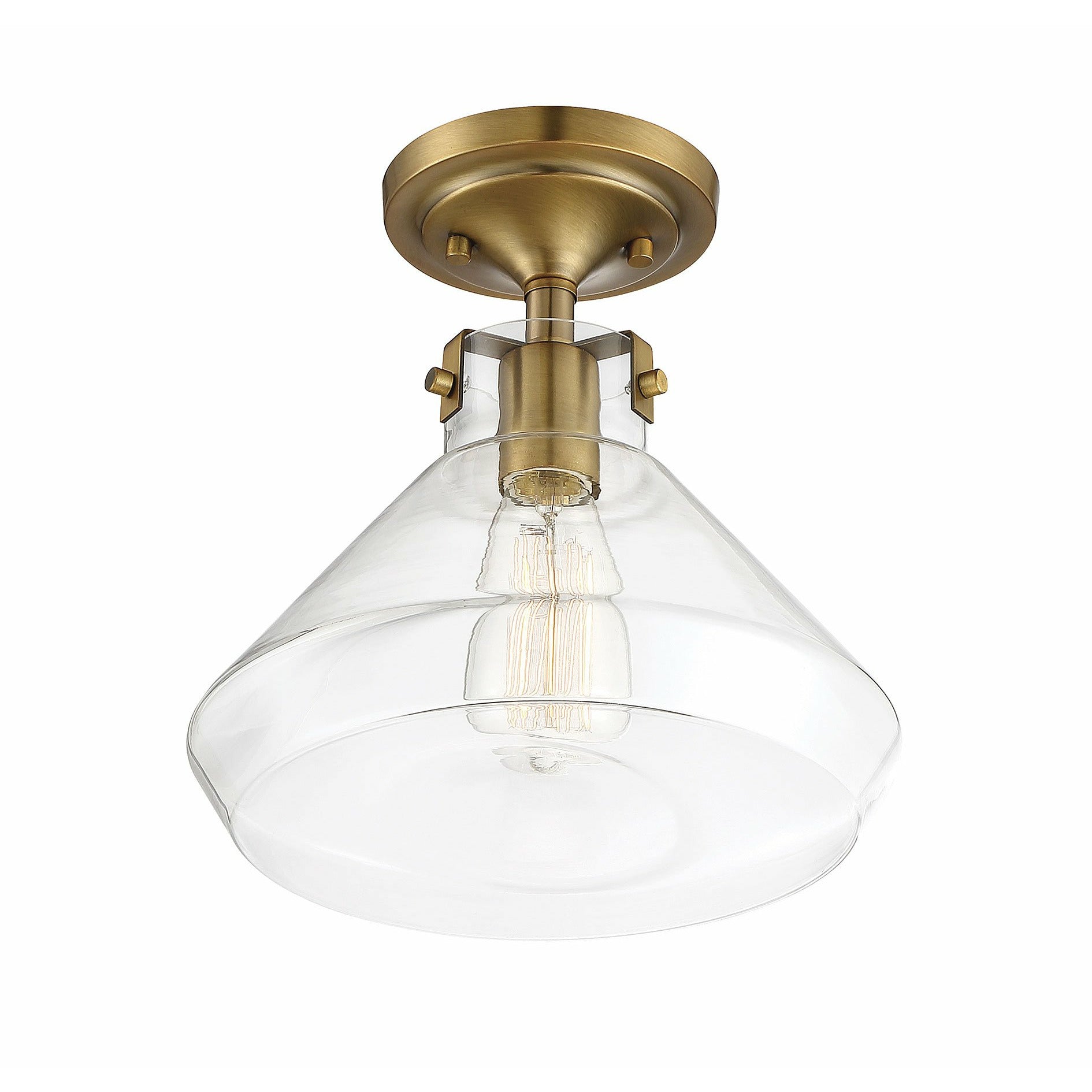 Walpole Semi Flush Mount Warm Brass