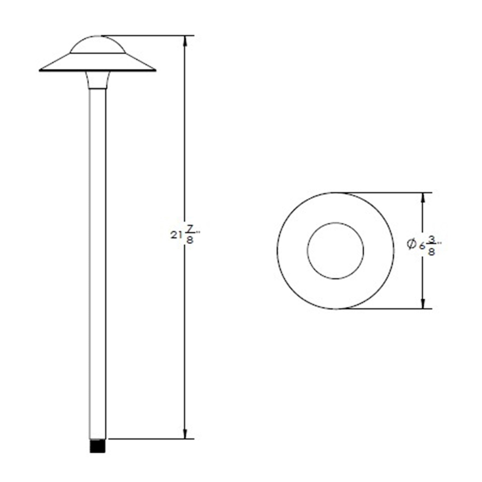 Canopy LED 12V Path and Area Light with 6.5" Round Cap