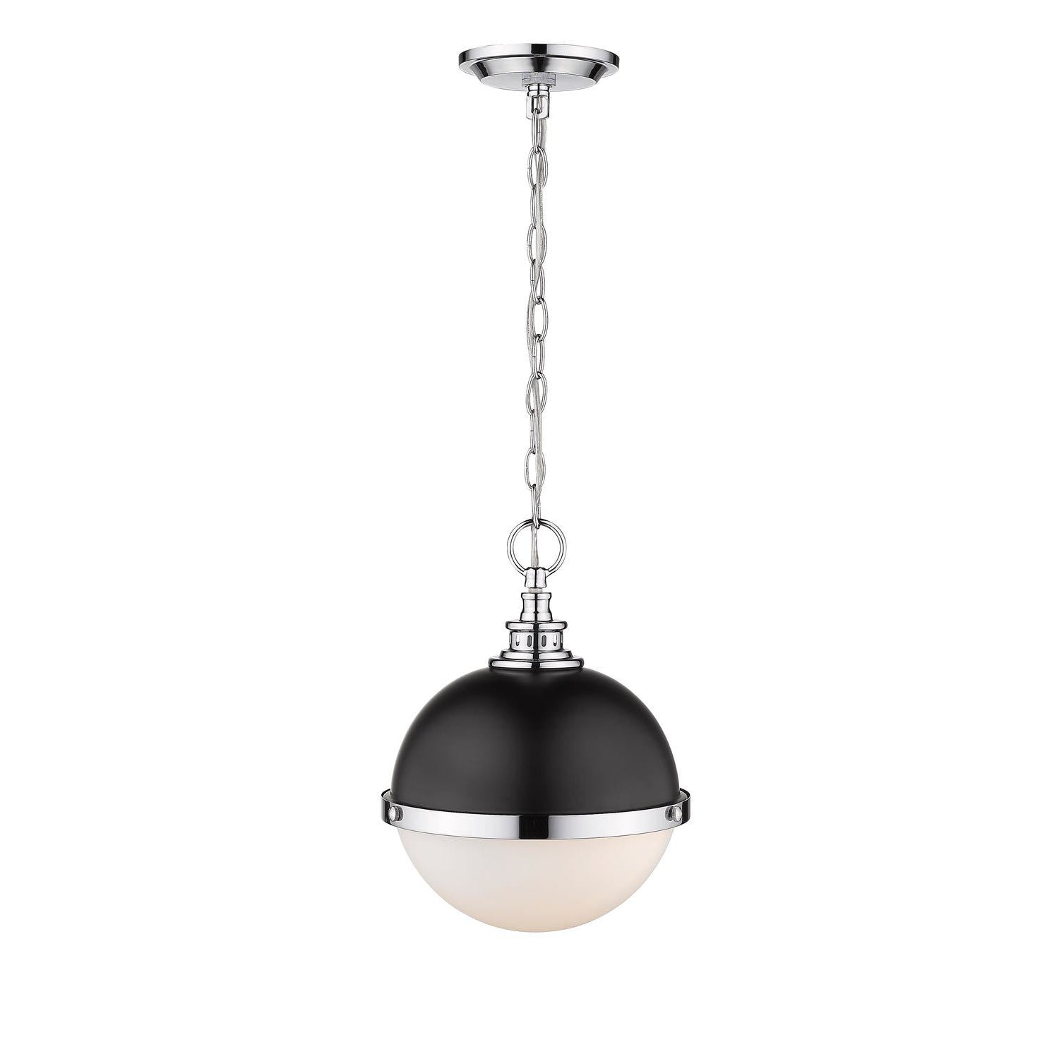 Peyton Mini Pendant Matte Black + Chrome