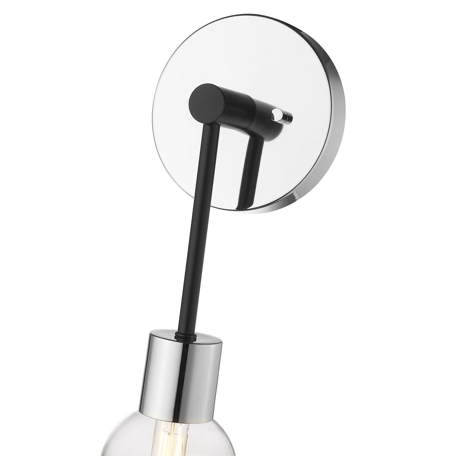 Neutra Wall Sconce Matte Black + Polished Nickel